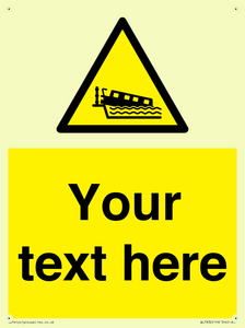 Custom warning grounding narrow boat on lock cill